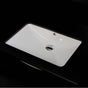 Lacava - Under-counter porcelain Bathroom Sink with anoverflow. Unglazed exterior. W'' 24 1/4'', D'' 16 1/2'', H: 6 1/4'' - White