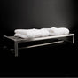 Lacava - Wall-mount 24 1/2''W towel shelf with a towel bar made of stainless stee. - Matte White