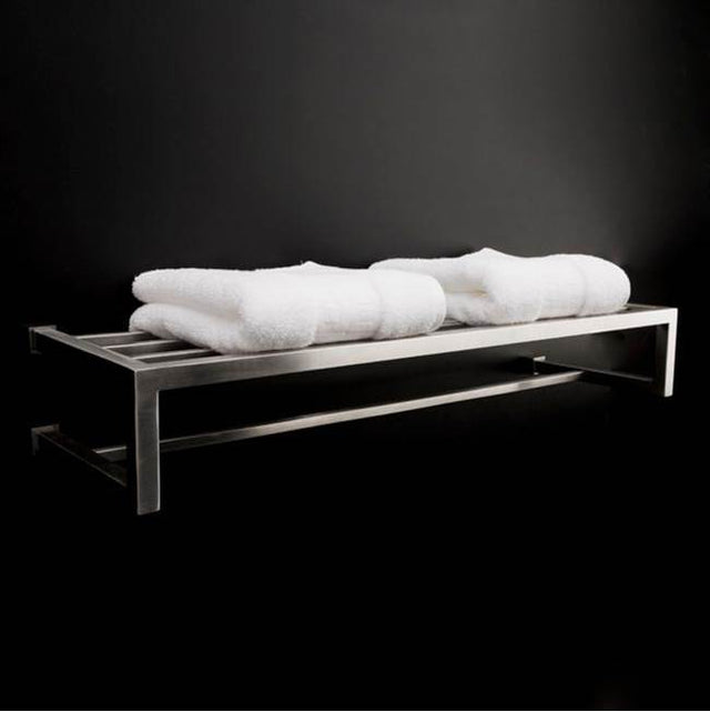 Lacava - Wall-mount 24 1/2''W towel shelf with a towel bar made of stainless stee. - Matte Black