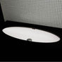 Lacava - Under-counter porcelain Bathroom Sink with an overflow.Unglazed exterior.Unglazed exterior. 37 1/4''W, 16''D,  6 1/2''H - White