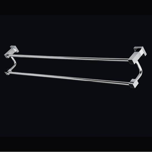 Lacava - Wall-mount  double towel bar made of chrome plated brass.W: 24 1/2''D: 4 1/2'' - Brushed Nickel
