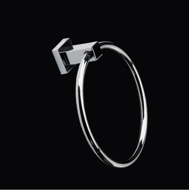 Lacava - Wall-mount 6 3/4''W towel ring made of chrome plated brass - Brushed Nickel
