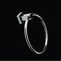 Lacava - Wall-mount 6 3/4''W towel ring made of chrome plated brass - Brushed Nickel