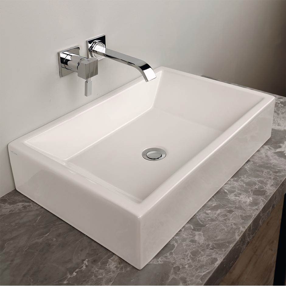 Lacava - Vessel porcelain Bathroom Sink without an overflow, no faucet holes, 23 5/8 ''W, 15 3/4''D, 5''H - White