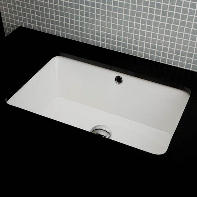 Lacava - Under-counter porcelain Bathroom Sink with glazed exterior and overflow, 23 5/8''W, 15 3/4''D, 7 7/8''H - White