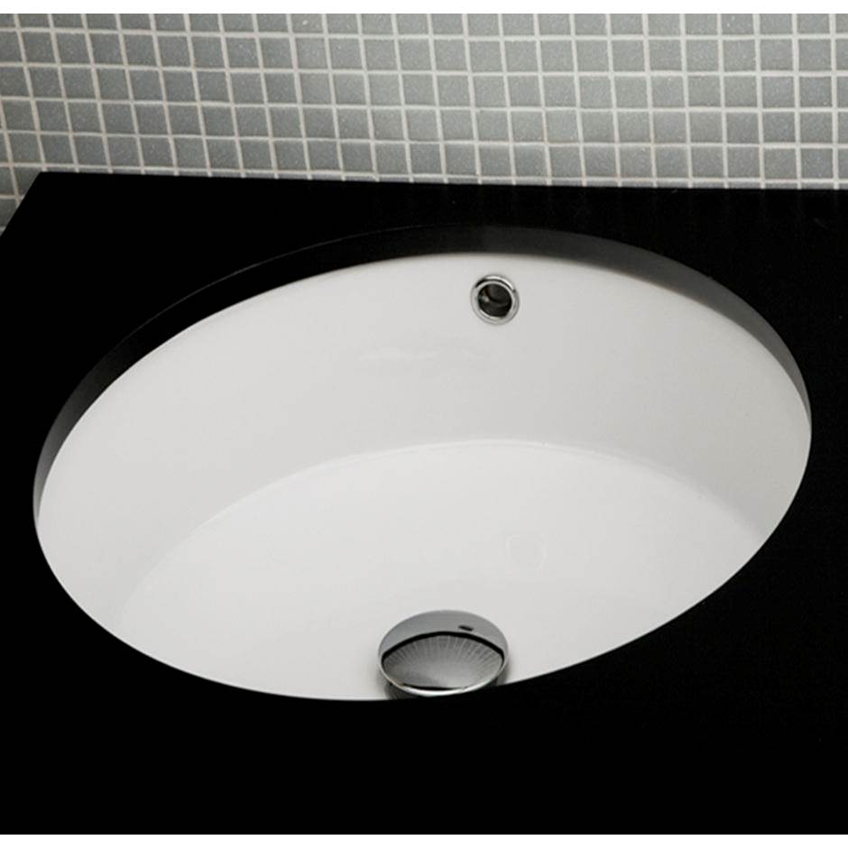Lacava - Under-counter porcelain Bathroom Sink with an overflow.16'' DIAM, 6 3/4''H - White