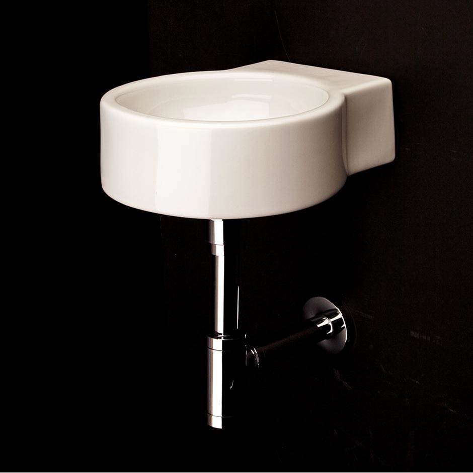Lacava - Wall-mount or above-counter porcelain Bathroom Sink without an overflow. Unfinished back. 10 5/8''W, 12 1/4''D, 5 1/8''H - White