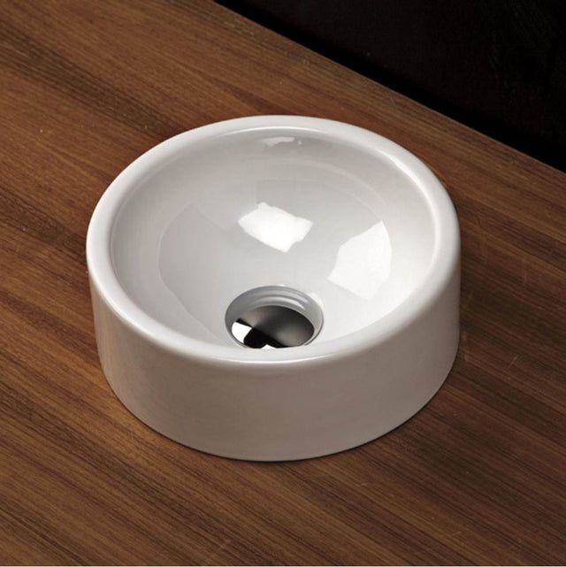 Lacava - Vessel porcelain Bathroom Sink without an overflow. Glazed exterior.10 5/8''DIAM, 5''H - White