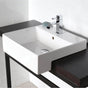 Lacava - Semi-recessed porcelain Bathroom Sink with anoverflow. - White
