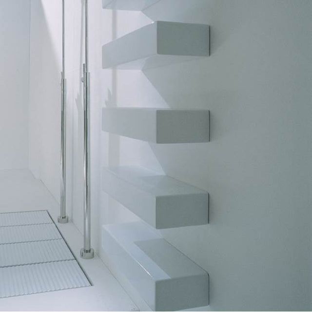 Lacava - Wall-mount floating ceramic shelf with concealed installation hardware, 20 7/8''W x 7 3/4''D x 4 1/4''H - Matte Black Porcelain