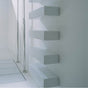 Lacava - Wall-mount floating ceramic shelf with concealed installation hardware, 20 7/8''W x 7 3/4''D x 4 1/4''H - Matte Black Porcelain
