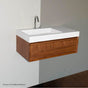 Lacava - Wall-mount under-counter vanity with finger pulls on one drawer, the drawer has Ushaped notch for plumbing. - Gloss Ardesia