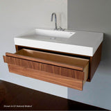 Lacava - Wall-mount under-counter vanity with finger pulls on one drawer, the drawer has Ushaped notch for plumbing. Washbasin No.5101 sold separately. W: 31 7/8''D: 17 7/8'' H: 12'' - Matte Olive Green