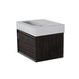 Lacava - Wall-mount under-counter vanity with finger pulls on one drawer, the drawer has U-shaped notch for plumbing. W: 16 1/4'', D: 14 1/4'', H: 12''. - Gloss Ardesia