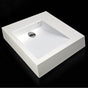 Lacava - Vessel Bathroom Sink made of solid surface, with an overflow. - Gloss White