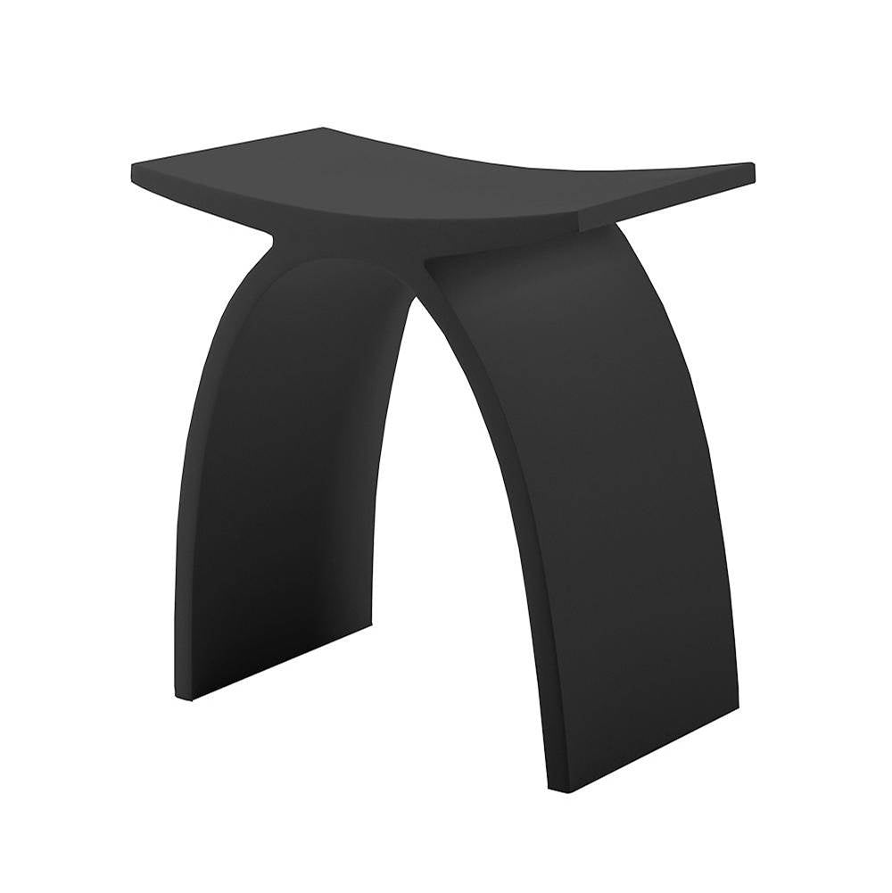 Lacava - Stool made of solid surface. W: 16 7/8'' D:9'' H:17'' - Matte Black