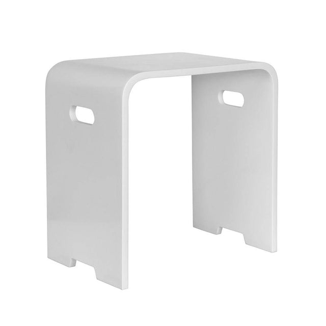 Lacava - Stool made of solid surface. W: 16 7/8'' D:9'' H:17'' - Matte Black