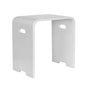 Lacava - Stool made of solid surface. W: 16 7/8'' D:9'' H:17'' - Matte Black