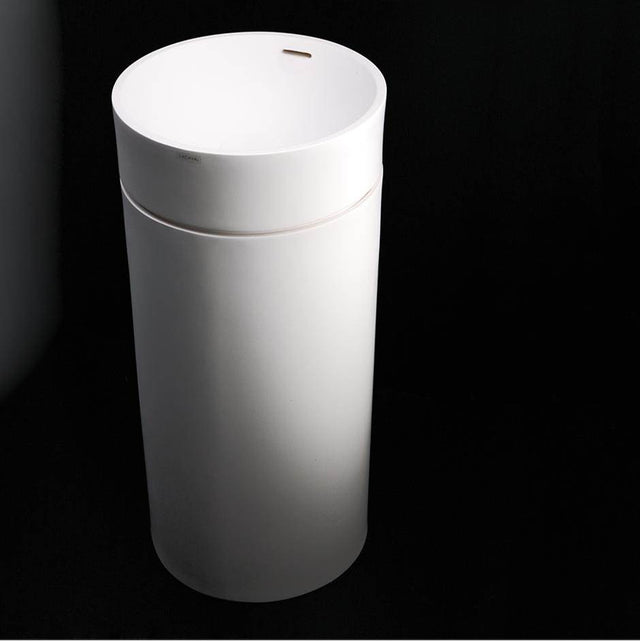 Lacava - Pedestal made of solid surface, for Bathroom Sink 5150 (sold separately), 16 1/2''DIAM x 28''H - Matte White