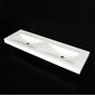 Lacava - Double vanity top made of solid surface, with an overflow. - Matte White