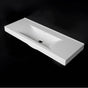 Lacava - Vanity top Bathroom Sink made of solid surface, with an overflow, 45 7/8''W, 17 1/4''D, 7''H. - Matte White