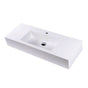 Lacava - Vanity top Bathroom Sink made of solid surface, with an overflow, 40''W, 15''D, 6''H. - Matte White