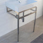 Lacava - Floor-standing metal console stand with a towel bar (Bathroom Sink 5231 sold separately), made of stainless steel or brass. - Matte White