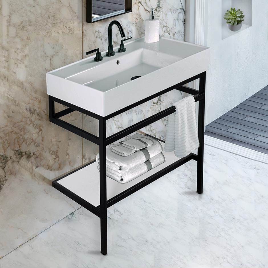 Lacava - Optional solid surface shelf for metal console stand  AQS-BX-32 - Powder Coated Brass