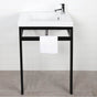 Lacava - Floor-standing console stand with a towel bar (Bathroom Sink 5272 sold separately). - Matte Black Stainless Steel