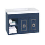 Lacava - Wall-mount under-counter vanity with open cubby on the left with adjustable shelf - Gloss Ardesia