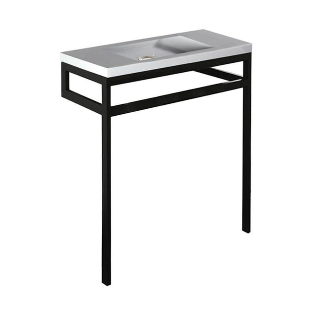 Lacava - Floor-standing console stand with a towel bar (Bathroom Sink 5273 sold separately). It must be attached to wall. W: 31'', D: 13 5/8'', H: 33''. - Matte White
