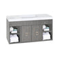 Lacava - Wall-mount under-counter vanity with open cubby on both sides  with an adjustable shelf - Gloss Ardesia