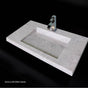 Lacava - Wall-mount or vanity top stone Bathroom Sink with preinstalled concealed drain, no overflow - Bianco