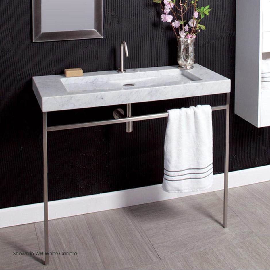 Lacava - Floor-standing metal console stand with a towel bar (Bathroom Sink 5303 sold separately), made of stainless steel or brass. - Powder Coated Brass