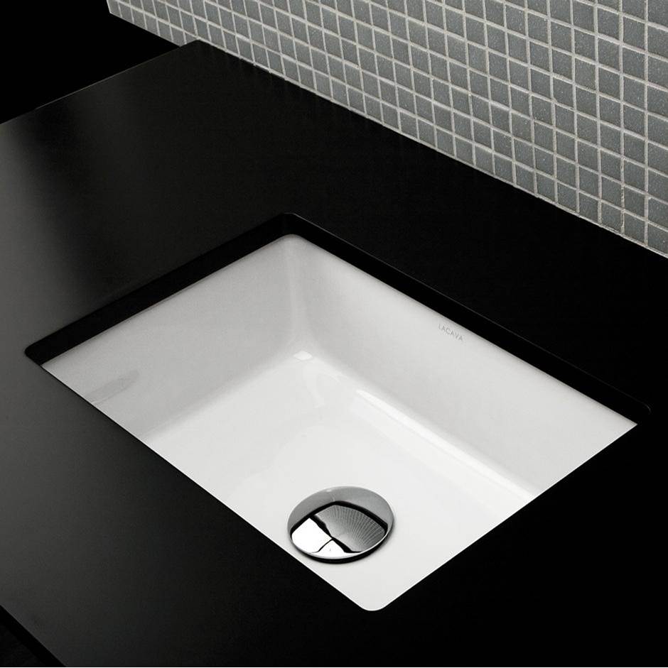 Lacava - Under-counter porcelain sink with an overflow. - Matte Black