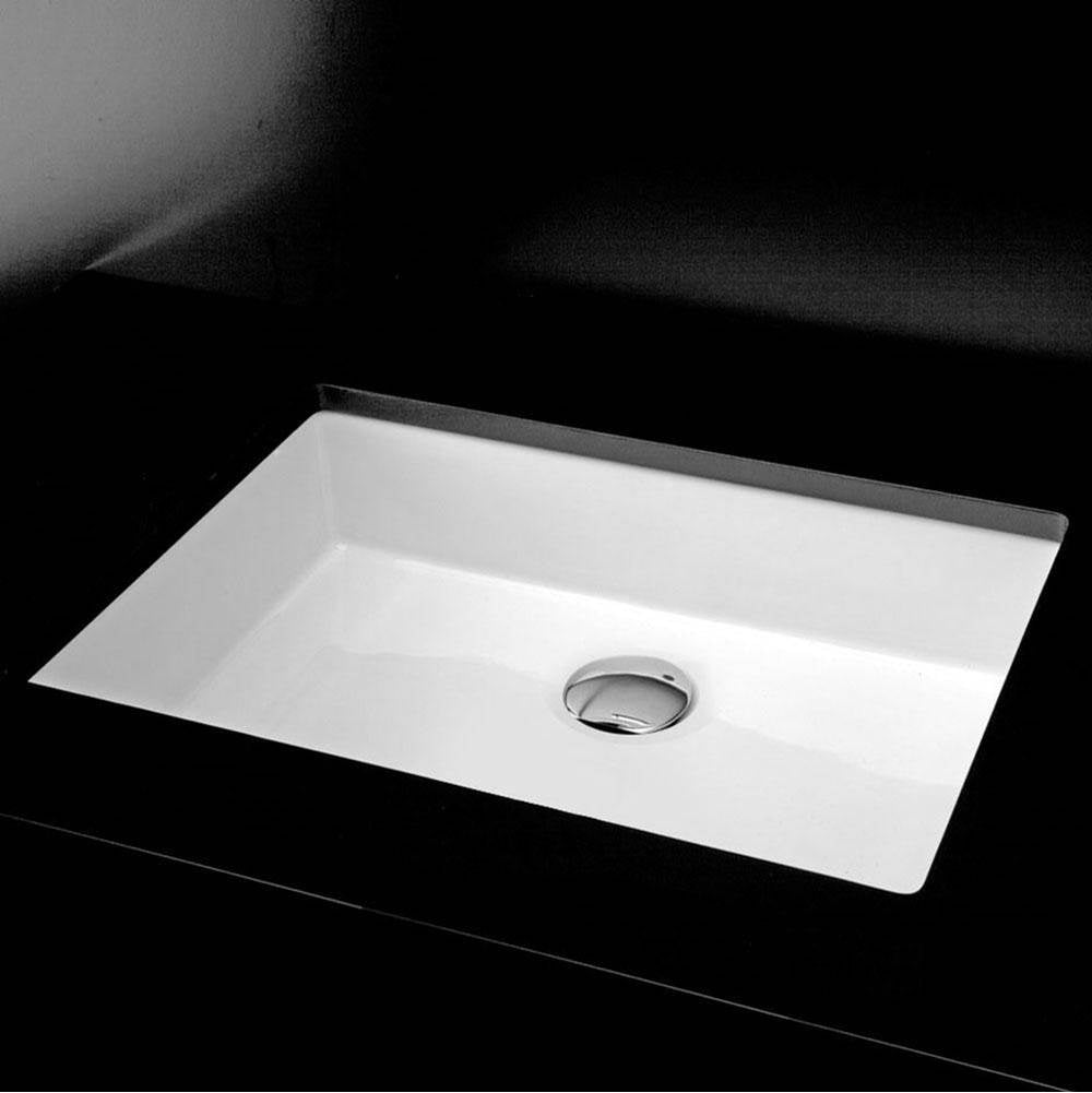 Lacava - Under-counter porcelain Bathroom Sink with an overflow. 19 3/4''W, 14 3/8''D, 5 3/4''H - Matte Black