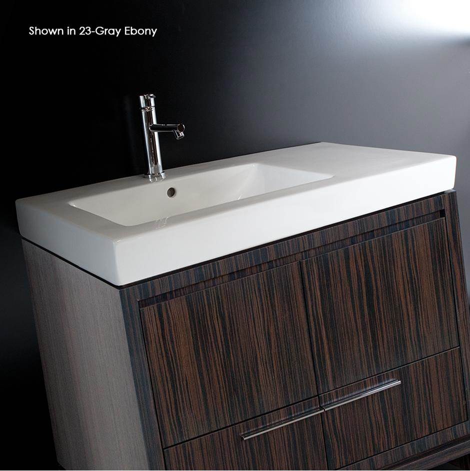 Lacava - Vanity top porcelain Bathroom Sink with an overflow. - White
