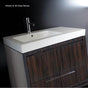 Lacava - Vanity top porcelain Bathroom Sink with an overflow. - White