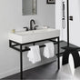 Lacava - Floor-standing metal console stand with a towel bar (Bathroom Sink 5460sold separately), made of stainless steel or brass. - Matte Black