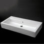 Lacava - Wall-mount or above-counter porcelain Bathroom Sink with an overflow. - White
