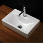 Lacava - Above counter porcelain Bathroom Sink with 00 - no faucet holes - White