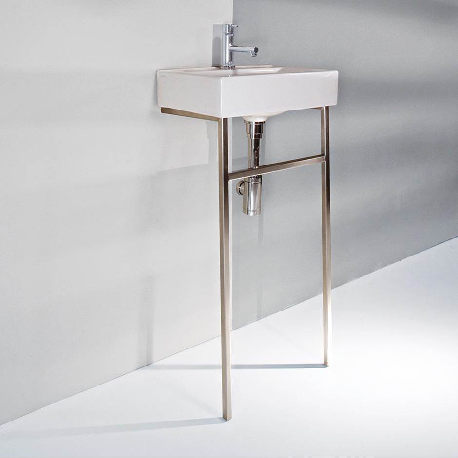 Lacava - Floor-standing stainless steel console stand with a towel bar, 16''W, 11''D, 31''H. Washbasin 5462 sold separately. - Powder Coated Brass