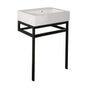Lacava - Floor-standing metal console stand with a towel bar (Bathroom Sink 5464sold separately), made of stainless steel or brass. - Matte White