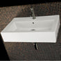 Lacava - Wall-mount or above-counter porcelain Bathroom Sink with an overflow. - White