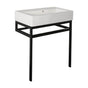 Lacava - Floor-standing metal console stand with a towel bar (Bathroom Sink 5468sold separately), made of stainless steel or brass. - Matte Black