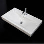 Lacava - Vanity top porcelain Bathroom Sink with overflow. - White