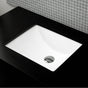 Lacava - Under-counter porcelain Bathroom Sink with an overflow. Unglazed exterior. 19''W, 15''D, 8''H. - Matte Black