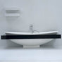 Lacava - Soaking bath tub with floor bracket, white acrylic, 76''W, 33 1/8''D, 22 7/8''H, 265 lbs, drain/trap assembly not included. - White