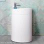 Lacava - Solid surface pedestal for sink No.6060S. W: 23-3/4'', D: 17-3/4'', H: 29'' - Matte White
