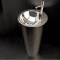 Lacava - Free-standing stainless steel column pedestal Bathroom Sink without an overflow. - Polished Stainless Steel